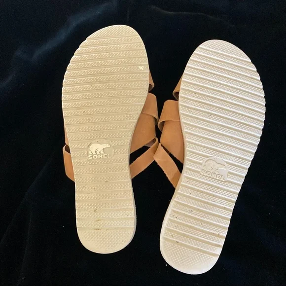 Woman size 8 Sorel leather slides/sandal - Picture 2 of 4